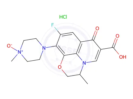 Chemical structure of Ofloxacin Impurity 6 Hydrochloride (Ofloxacin EP Impurity F Hydrochloride)