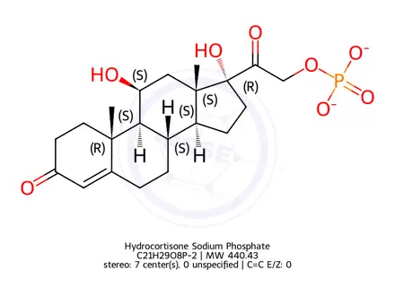 Chemical structure of Hydrocortisone Sodium Phosphate