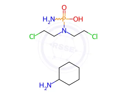 Chemical structure of Phosphamide mustard cyclohexylammonium salt