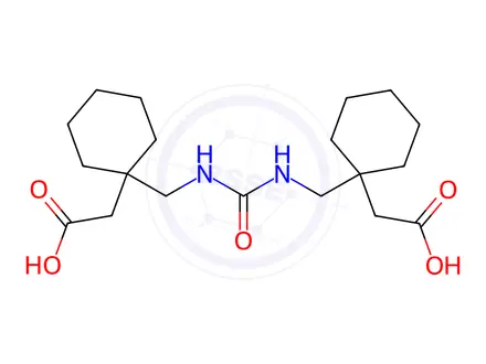 Chemical structure of 1,1′-[Carbonylbis(iminomethylene)]bis[cyclohexaneacetic acid]