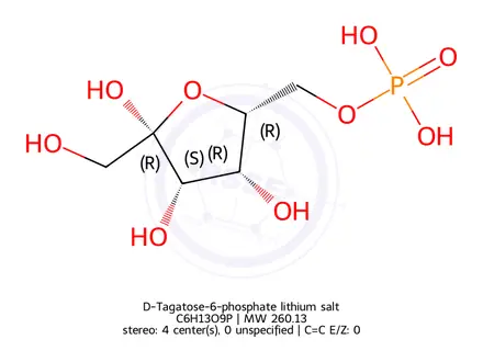 Chemical structure of D-Tagatose-6-phosphate lithium salt