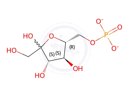 Chemical structure of D-Fructofuranose 6-(Dihydrogen phosphate) Dipotassium Salt