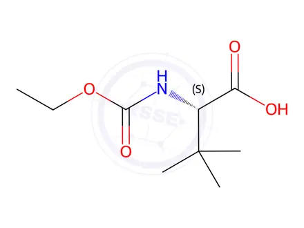 Chemical structure of (S)-2-((Ethoxycarbonyl)amino)-3,3-dimethylbutanoic Acid