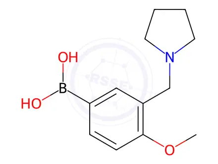 Chemical structure of (4-Methoxy-3-(pyrrolidin-1-ylmethyl)phenyl)boronic acid