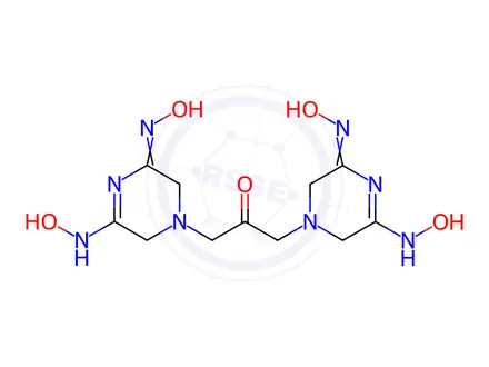Chemical structure of [3,5-Bis(hydroxyimino)piperazino](methyl) ketone