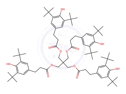 Chemical structure of Tetrakis[3-(3,5-di-tert-butyl-4-hydroxyphenyl)propionyloxymethyl]methane