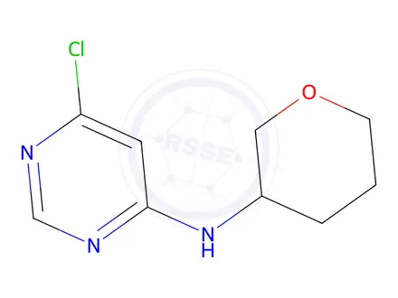 Chemical structure of 6-Chloro-N-(tetrahydro-2H-pyran-3-yl)pyrimidin-4-amine