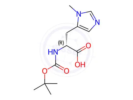 Chemical structure of Boc-D-His(3-Me)-Oh