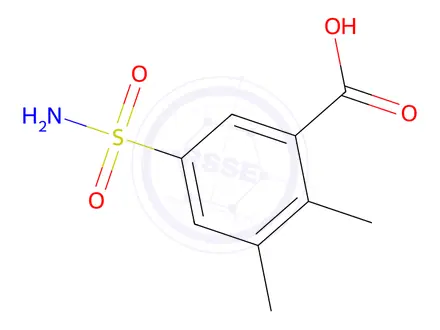 Chemical structure of 2,3-dimethyl-5-sulfamoylbenzoic acid