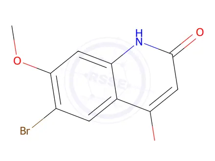 Chemical structure of 6-Bromo-4-hydroxy-7-methoxyquinolin-2(1H)-one
