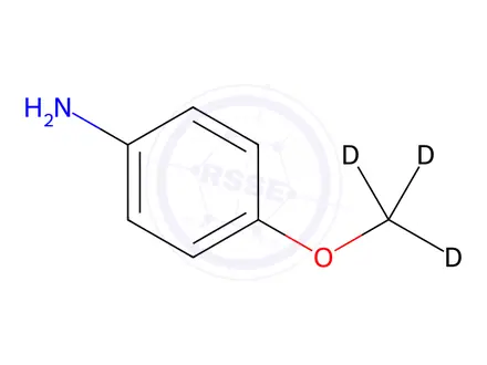 Chemical structure of 4-(methoxy-d3)-Benzenamine