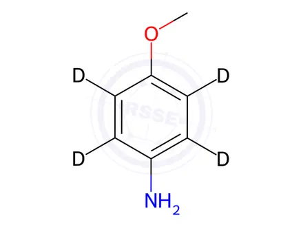 Chemical structure of 4-Methoxyaniline-d4