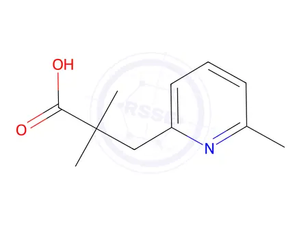 Chemical structure of 2,2-Dimethyl-3-(6-methylpyridin-2-yl)propanoic acid