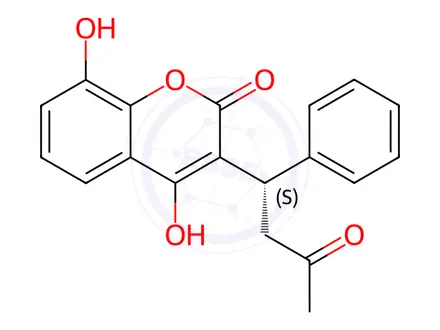 Chemical structure of (S)-8-Hydroxy Warfarin