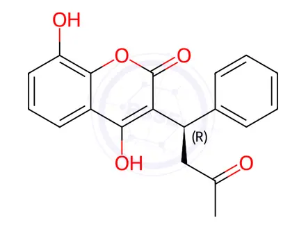 Chemical structure of (R)-8-Hydroxy Warfarin