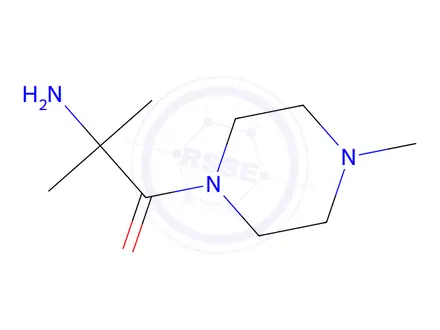 Chemical structure of Piperazine, 1-(2-amino-2-methyl-1-oxopropyl)-4-methyl-(9CI)