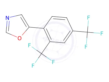 Chemical structure of 5-(2,4-Bis(trifluoromethyl)phenyl)oxazole