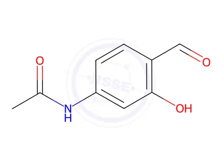 Chemical structure of Acetamide, N-(4-formyl-3-hydroxyphenyl)-