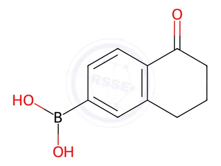 Chemical structure of (5-Oxo-5,6,7,8-tetrahydronaphthalen-2-yl)boronic acid