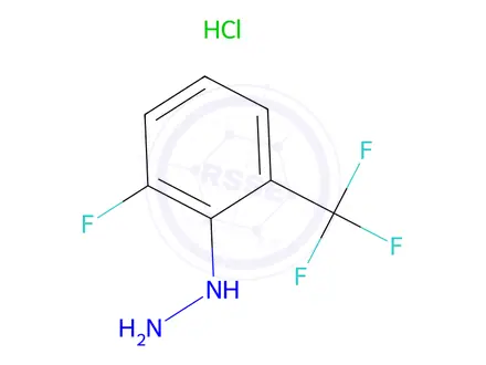 Chemical structure of (2-Fluoro-6-(trifluoromethyl)phenyl)hydrazine hydrochloride