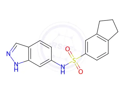 Chemical structure of n-(1h-Indazol-6-yl)-2,3-dihydro-1h-indene-5-sulfonamide