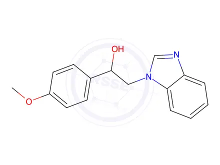 Chemical structure of 2-(1H-benzo[d]imidazol-1-yl)-1-(4-methoxyphenyl)ethan-1-ol