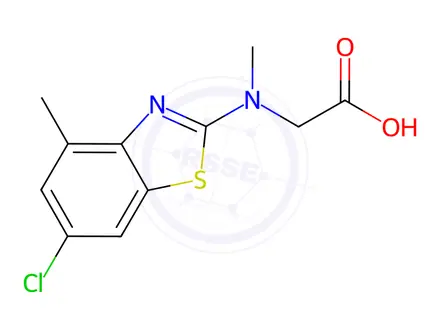 Chemical structure of n-(6-chloro-4-methyl-1,3-benzothiazol-2-yl)-n-methylglycine