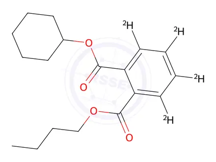 Chemical structure of Cyclohexyl Butyl Phthalate-d4