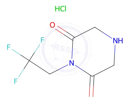 Chemical structure of 1-(2,2,2-Trifluoroethyl)piperazine-2,6-dione hydrochloride