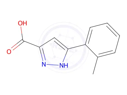 Chemical structure of 3-(2-Methylphenyl)-1H-pyrazole-5-carboxylic Acid