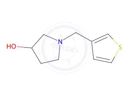 Chemical structure of 1-[(thiophen-3-yl)methyl]pyrrolidin-3-ol