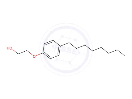 Chemical structure of 4-iso-Octylphenol-ethoxylate (mono-, di-, tri-) (technical)(Mixture of isomers)