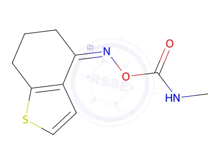 Chemical structure of BENZO(b)THIOPHEN-4(5H)-ONE, 6,7-DIHYDRO-, O-METHYLCARBAMOYLOXIME