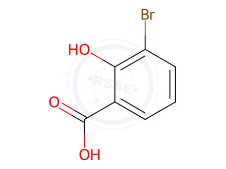 Chemical structure of 3-Bromo-2-hydroxybenzoic acid