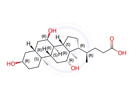 Chemical structure of (3alpha,5alpha,7alpha,12beta)-3,7,12-Trihydroxycholan-24-oic Acid