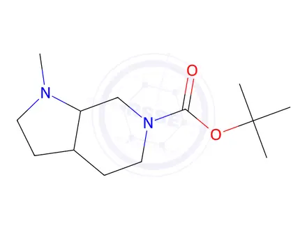 Chemical structure of Tert-butyl 1-methyloctahydro-6H-pyrrolo[2,3-c]pyridine-6-carboxylate