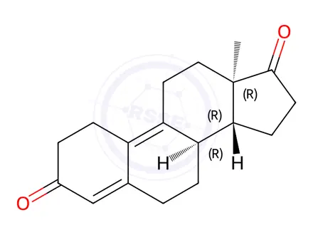 Chemical structure of 8α,13α,14β-Estra-4,9-diene-3,17-dione