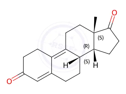 Chemical structure of (8S,13S,14R)-13-methyl-1,6,7,8,11,12,13,14,15,16-decahydro-3H-cyclopenta[a]phenanthrene-3,17(2H)-dione