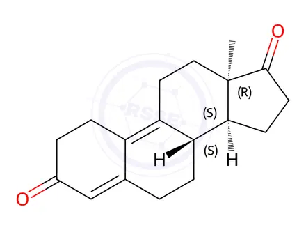 Chemical structure of (8S,13R,14S)-13-methyl-1,6,7,8,11,12,13,14,15,16-decahydro-3H-cyclopenta[a]phenanthrene-3,17(2H)-dione