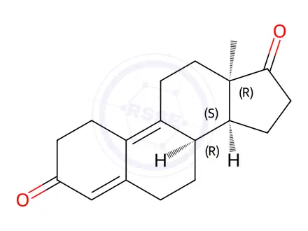 Chemical structure of (8R,13R,14S)-13-methyl-1,6,7,8,11,12,13,14,15,16-decahydro-3H-cyclopenta[a]phenanthrene-3,17(2H)-dione