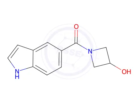 Chemical structure of 1-(1H-indole-5-carbonyl)azetidin-3-ol