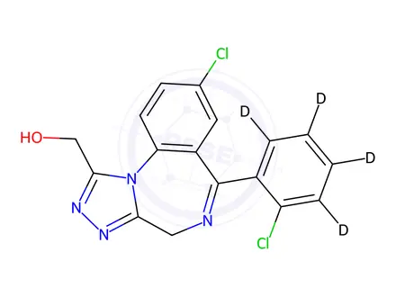 Chemical structure of a-HYDROXY TRIAZOLAM D4