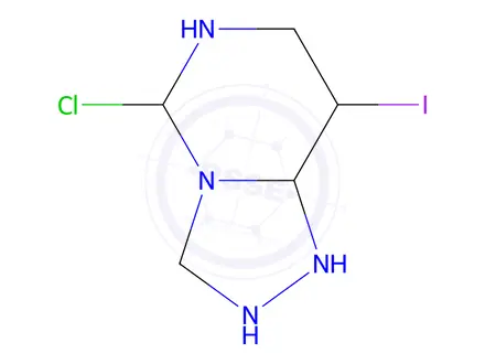 Chemical structure of 5-chloro-8-iodo-[1,2,4]triazolo[4,3-c]pyrimidine