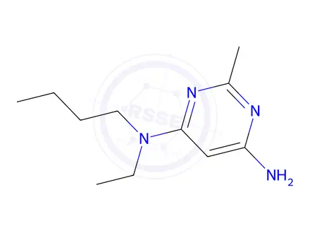 Chemical structure of n4-butyl-n4-ethyl-2-methylpyrimidine-4,6-diamine
