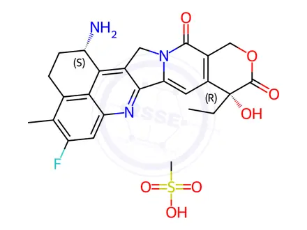 Chemical structure of (1S,9R)-Exatecan mesylate