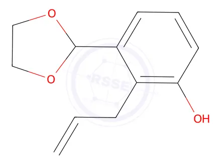Chemical structure of 3-​(1,​3-​Dioxolan-​2-​yl)​-​2-​(2-​propen-​1-​yl)​-phenol