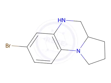 Chemical structure of 7-Bromo-1,2,3,3a,4,5-hexahydropyrrolo[1,2-a]quinoxaline