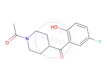 Chemical structure of 1-[4-(5-Fluoro-2-hydroxybenzoyl)-1-piperidinyl]-ethanone