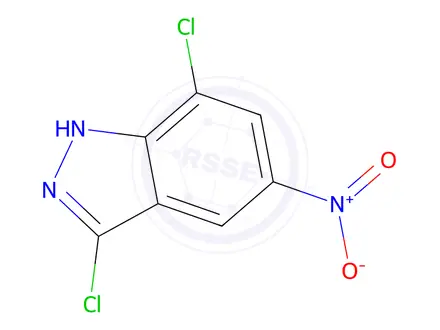 Chemical structure of 3,7-Dichloro-5-nitro-1H-indazole