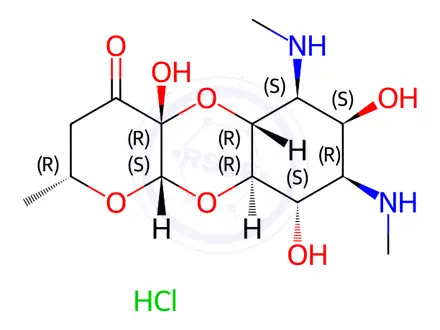 Chemical structure of Spectinomycin Hydrochloride